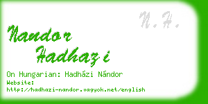 nandor hadhazi business card
